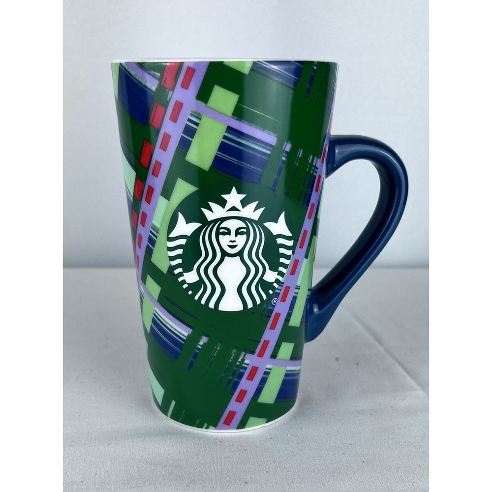 Starbucks Holiday Christmas Ceramic Coffee Mug, 2020, 16oz, Plaid